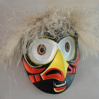 masque de hibou amerindien, masque fabrication traditionnel, masque de décoration