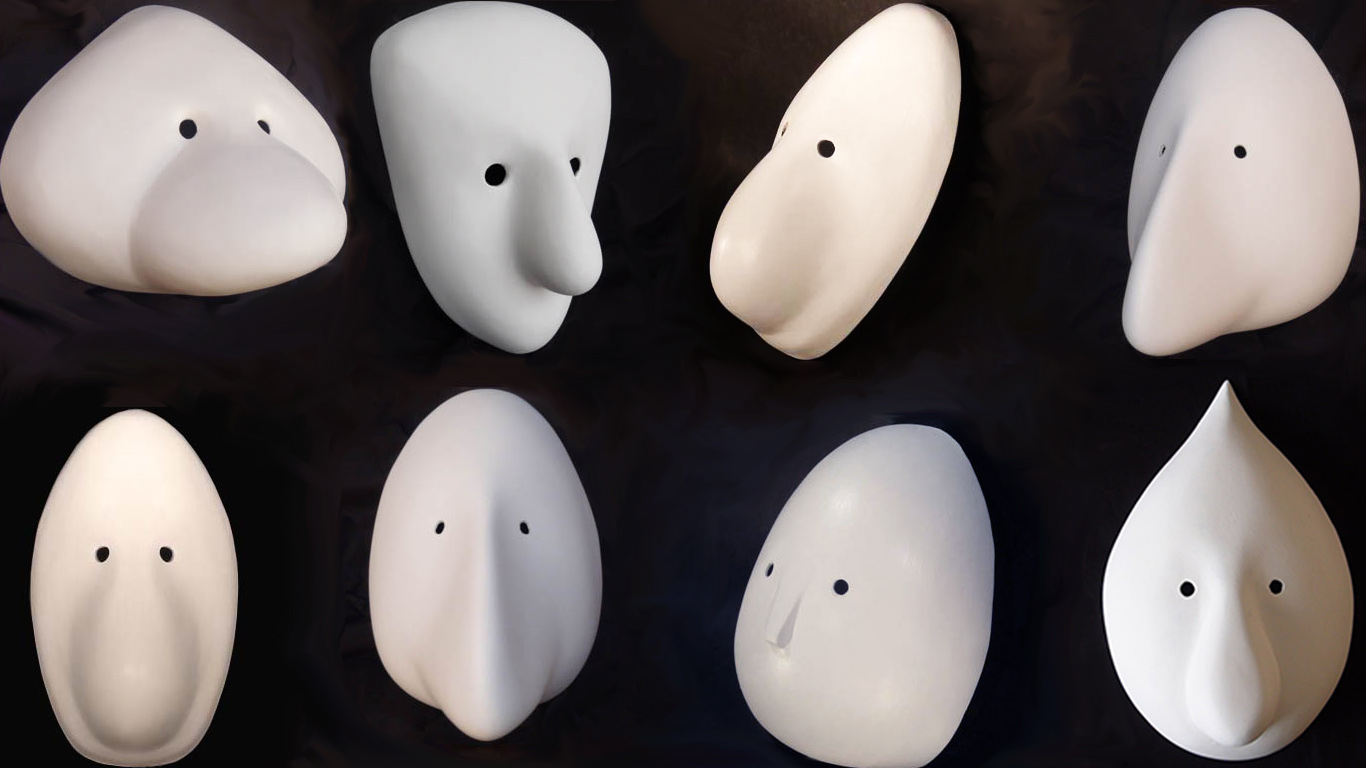 masque larvaire - masque de jeu theatre - relation entre les larvaire